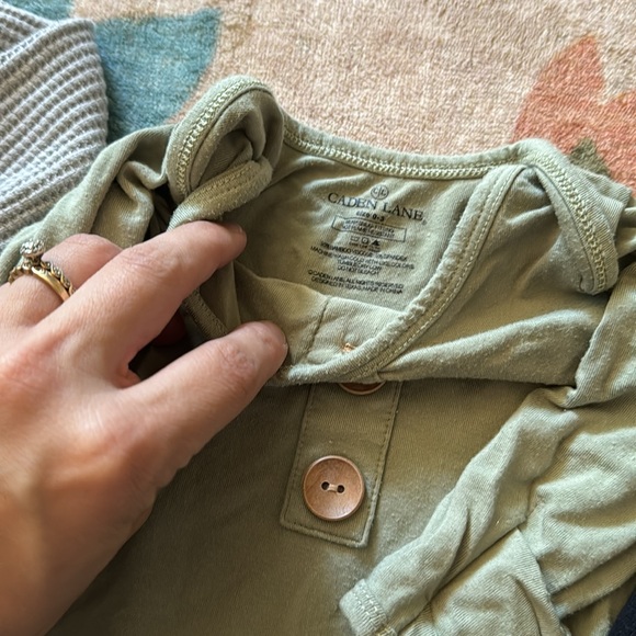 Newborn Baby Bundle Sleep Gowns Onesies Pants Set Caden Lane 16 PCS - Picture 7 of 8